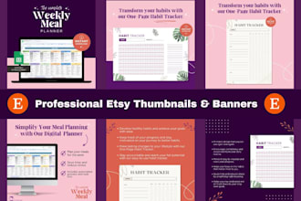 manage and design professional etsy thumbnails and listings