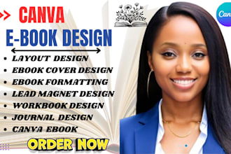 design and edit canva ebook amazon kdp journal, lead magnet and book formatting