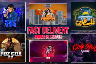 design unique animated discord, fivem server logo and banner