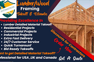 do lumber framing, wood framing, material takeoff and cost estimation