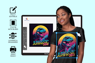 design illustrated anime t shirt