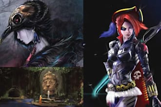 design premium fairytale character art with commercial use