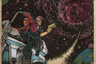 draw illustration retro comic art style
