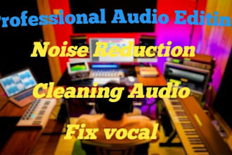 edit, clean, repair and fix your audio voice with  better quality
