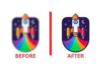 remake, retrace or recreate logo and do manual vector tracing