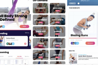 develop fitness app, sports app, gym app, nutrition app, appointment app in IOS