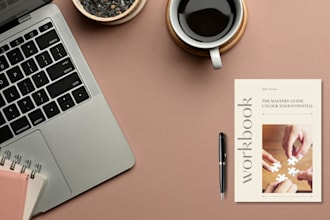 design custom and fillable workbook and ebook in canva