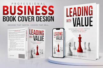 design a unique business book cover for amazon KDP, ebook and paperback