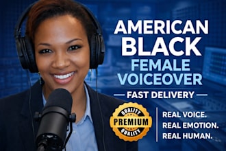 record a high quality american black female voice over