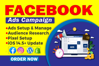 be your facebook ads campaign manager, fb marketing and shopify fb ads manager