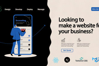build websites with react, next js, tailwind and material ui