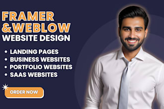 design or develop stunning websites using webflow or framer
