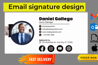 do clickable html email signature design and clickable email signature design