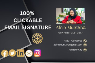 do clickable HTML email signature