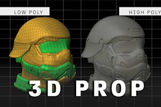 make a 3d prop for videogames, model and textures