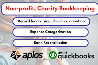 do non profit, charity, church bookkeeping in aplos, quickbooks online and xero