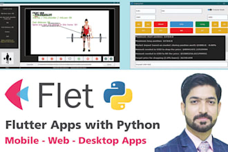 create python flet app gui flutter based UI toolkit