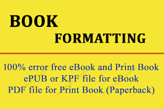 do book formatting ebook formatting paperback formatting