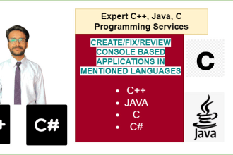 create or review cplusplus, java or c programming codes