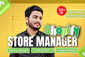 do shopify product listing data entry seo optimization shopify expert va