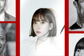 custom pencil sketch your photo within 24 hours