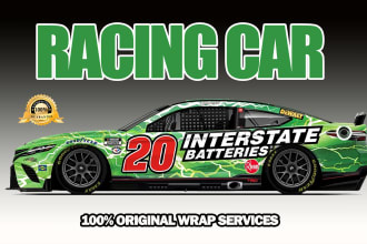 business van wrap design, sports racing car wrap, car livery, racing car design