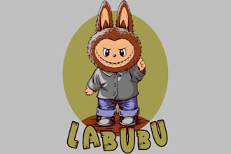 draw custom cute illustration for tshirt or sticker