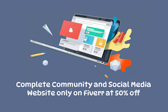 create a complete social media community platform website