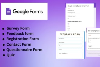 create professional google forms, survey forms, and feedback forms
