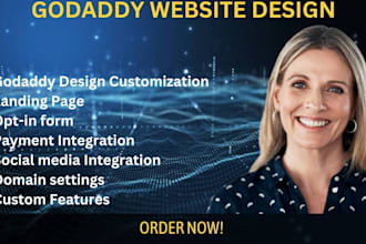 design godaddy website, godaddy website design, godaddy website redesign