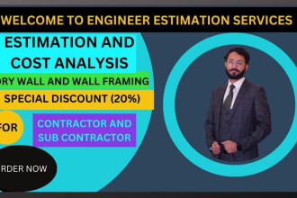 do drywall framing material takeoff and quantity take off and cost estimation