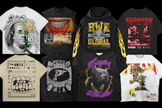create tshirt design for streetwear or clothing brand