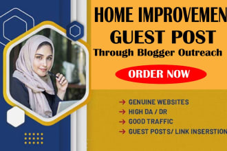 do high da guest post on home decor, gardening, and home improvement blog