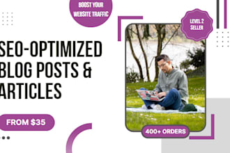 write SEO optimized blog posts and articles