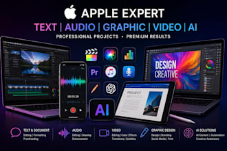 custom project ki, text, audio, grafik, design