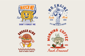 custom vintage mascot merchandise illustration for you brand