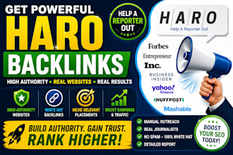 build high authority haro backlinks for SEO and higher rankings
