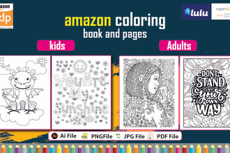 create coloring pages kids and adults coloring book for kdp