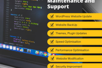 do wordpress maintenance, website update and support