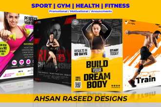 do sports, gym, fitness, health, party, event, food, health flyer poster epk