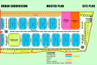 design urban subdivision map,housing, land use development map for your site