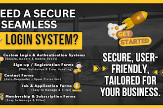 create or fix signup, login registration, contact, payment forms and web