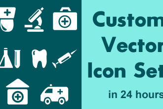 design custom vector icon set in 24 hours
