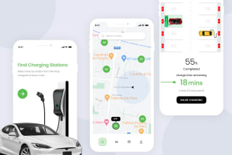 develop ev charging app, finder app, car dealer app, tracking app, car show app