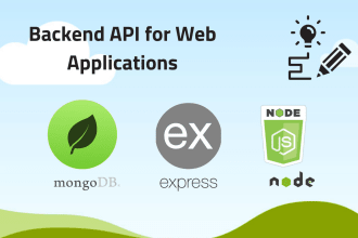 develop website backend and database apis in node js, express js, mongodb