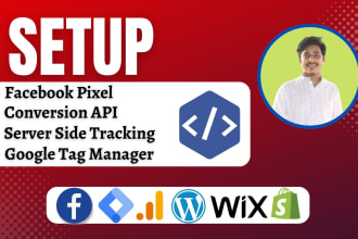 setup facebook pixel conversion API, fix pixel, ga4 ecommerce tracking by GTM