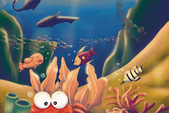 illustrate cover book with warm and vintage illustration