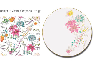 raster to vector ceramics design in 24 hrs