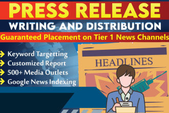 write a premium press release and publish on 400sites, great for backlink