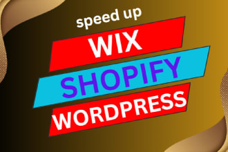 speed up wix shopify wordpress website with improve gtmetrix google pagespeed